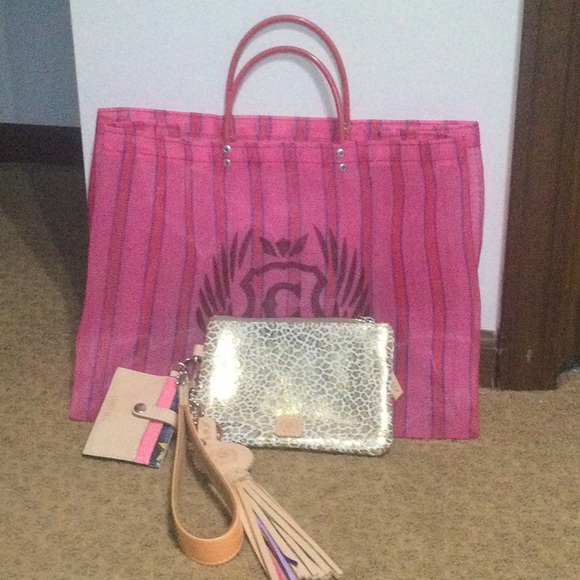 Consuela Cheetah Print and Rainbow Wristlet - Picture 1 of 5